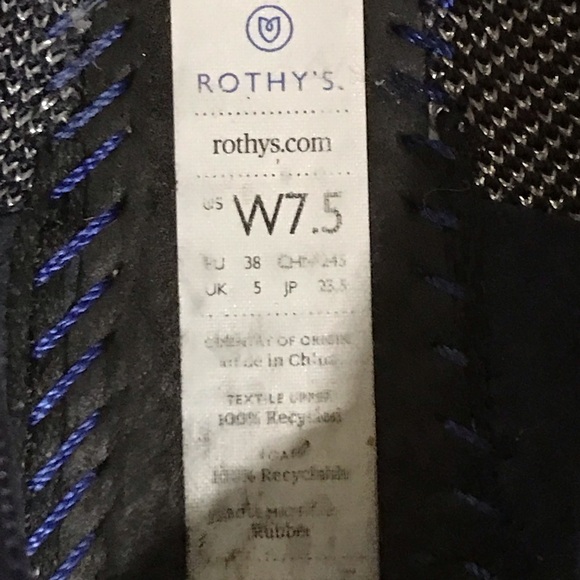 Rothy’s Zodiac Virgo Loafers 7.5 Astrology Limited Edition Navy Silver Sparkle - Picture 9 of 14